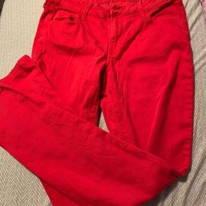 Red old navy jeans